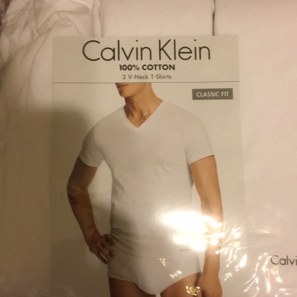 calvin klein v neck t shirts 3 pack